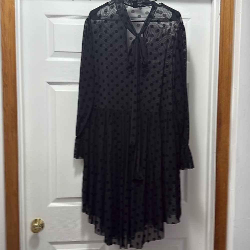 Black Swiss dot top